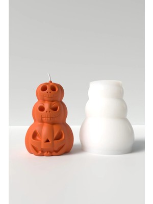 Cage Art Studio Bal Kabağı Mum Silikon Kalıp - Halloween Mum Profesyonel Silikon Kalıbı 8x5.5cm