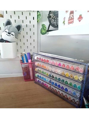 Aşkana Şeffaf Akrilik Kozmetik Organizer 5 Katlı Çekmeceli Makyaj Düzenleyici | Çok Amaçlı Organizer Kutu (Makyaj, Takı, Ofis, Manikür Seti) – Büyük Boy 25X18 cm