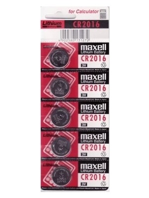 Epilons Maxell CR2016 3V Lityum Düğme Pil 5'li Paket
