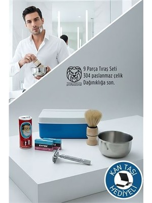 Epilons Geleneksel Tıraş Seti - 9 Parça Tıraş Kutulu Set