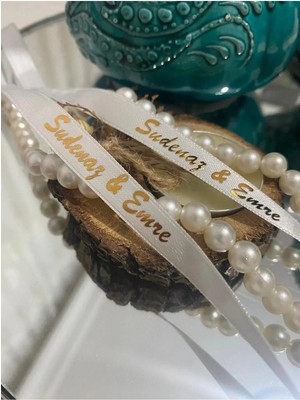 Nuksoc Incili Isimli Yüzük Kurdelesi Söz ve Nişan Kurdelesi