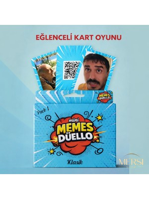 Mersi Shop Mini Memes Düello Klasik Deste 1 Kart Oyunu Eğlenceli Party Oyunu