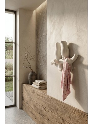 3D Minimal Kuş Duvar Askısı 17 x 17 Cm, Dekoratif Anahtarlık Çanta Askılığı