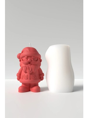 Cage Art Studio Noel Baba Mum Silikon Kalıp M3 - Yılbaşı ve Christmas Temalı Mum Silikon Kalıbı M3 - 9x4.7 cm