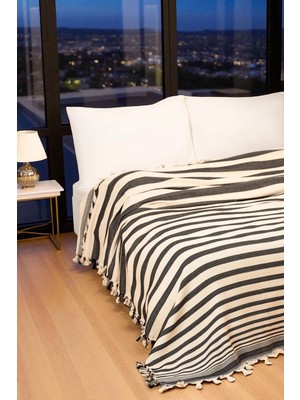 Doğal Pamuk, Yumuşak Battal Boy Pike, Koltuk Örtüsü, Çok Amaçlı Örtü 240X260 Cm.