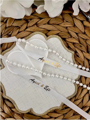 Nuksoc Dökülmeyen Incili Isimli Söz Nişan Gelin Damat Yüzük Kurdelesi Söz Tepsisi