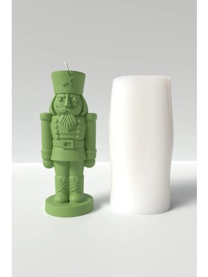 Cage Art Studio Fındıkkıran Mum Silikon Kalıp - Yılbaşı ve Christmas Temalı Nutcracker Silikon Kalıbı 12X5 cm