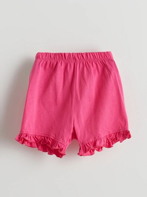 Lc Waikiki Yeni Sezon Beli Lastikli Paçası Fırfırlı Kız Bebek Şort