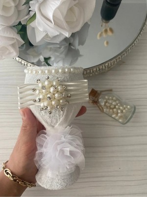 Nuksoc Beyaz Nikah Düğün Için Kurdele Süslemeli Iğnelik Kına Gecesi Sünnet Damat Söz Nişan Brıde