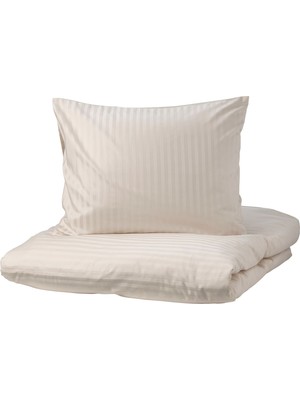 IKEA Nattjasmın Açık Bej Tek Kişilik Nevresim Seti