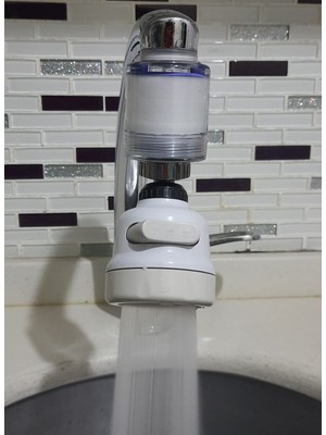 Epilons Filtreli Kireç Önleyici 360 Derece Dönen Hareketli Musluk Başlığı - 3 Fonksiyonlu -