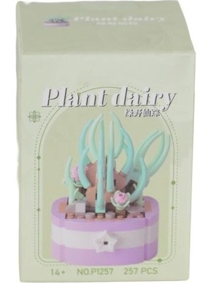 Bucuks Mey Ithalat® P1257 Simülasyon Çiçek Serisi 257 Parça Block Oyuncak