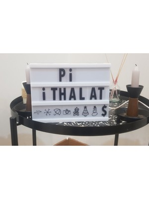 Epilons Cinematic Harflerle Işıklı Mesaj Veren Light Box LED Pano A4