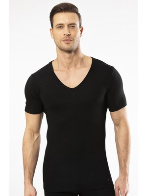 Cacharel - Termal Kisa Kol V Yaka 1602/SIYAH