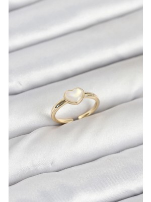 Bucuks Mey Ithalat® Pirinç Gold Renk Kalpli Kadın Yüzük