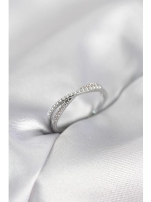 Bucuks Mey Ithalat® Incili ve Zirkon Taşlı Gümüş Renk Kadın Yüzük