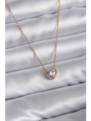 Bucuks Mey Ithalat® 316L Çelik Zincir Gold Renk Charm Kadın Kolye