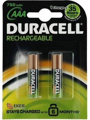 Bucuks Mey Ithalat® Duracell Şarjedilebilir Ince Kalem Pil 2'li Aaa 750 Mah