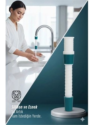 Bucuks Mey Ithalat® Silikon Esnek Musluk Uzatıcı – 14.5 cm Lavabo ve Mutfak Batarya Başlığı