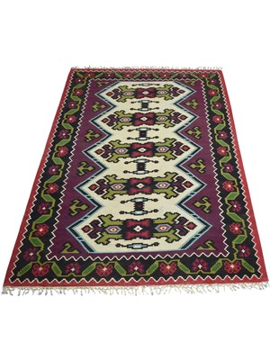 Zehra Abla Halı Antika El Dokuma Şaheser Makedonya Manastır Yün Kilim 7113