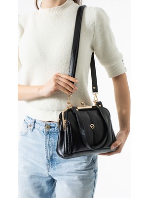 Byhakan TN-211 Burslu Kadın Omuz Çantası Klipsli El Çantası Çapraz Çanta