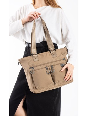 Sanmorris Sn 6029 Kadın Suya Dayanıklı Paraşüt Kumaş  El Omuz Çantası Kol Çantası Çapraz Çantası