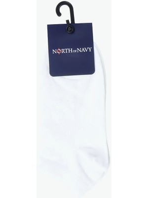 North Of Navy Beyaz Erkek Patik Çorap YMR006