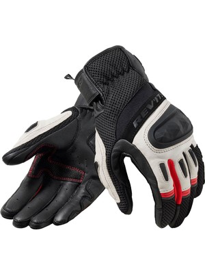 Revit Dırt 4 Siyah-Kırmızı Deri Yazlık Motosiklet Eldiveni