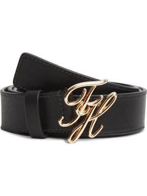 Tommy Hilfiger Siyah Kadın Kemer Th Scrıpt 3.0