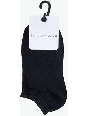 Black On Black Siyah Kadın Patik Çorap YMR005