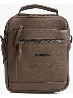 Fabrika Vizon Erkek El Çantası Frkçt 008 Deri Omuz Çanta Vizon Flt