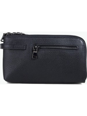 Fabrika Siyah Erkek El Çantası Frkçt 012 Deri El Çanta Flt Siyah