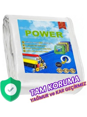Power PE Branda 110 gr/M2 Hafif ve Taşınabilir Su Geçirmez Beyaz Kumaş ile Kamp Kullanımı