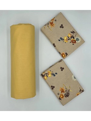 Pınar Home Collection %100 Organik Pamuk Kumaş Lastikli Çarşaf+Yastık Kılıfı köşe Derinliği 28-30 Cm yeni Sezon
