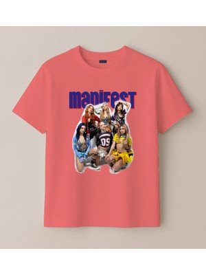 Blitz İstanbul Manifest Grubu (BLTZ340) Snap Müzik Grubu Baskılı  Kız Çocuk Tişört ( 4-13 Yaş)