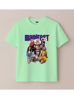 Blitz İstanbul Manifest Grubu (BLTZ340) Snap Müzik Grubu Baskılı  Kız Çocuk Tişört ( 4-13 Yaş)