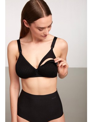 Kom Mamma Siyah Hamile/emzirme Sütyen