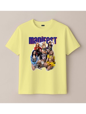 Blitz İstanbul Manifest Grubu (BLTZ340) Snap Müzik Grubu Baskılı  Kız Çocuk Tişört ( 4-13 Yaş)