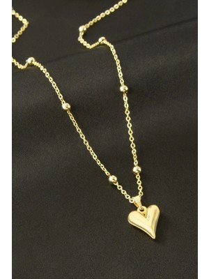 Marsilyan Kalp Şekilli Uçlu Kolye