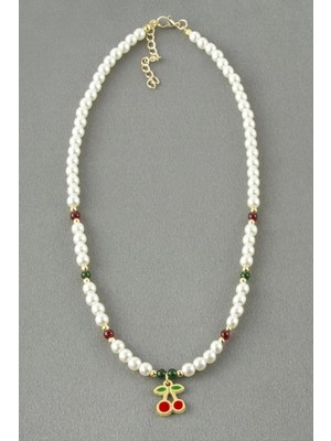 Marsilyan Kiraz Inci Boncuk Kolye