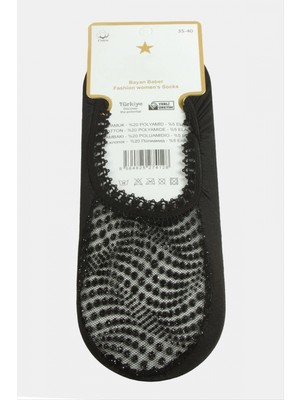 Marsilyan Noktalı Dantel Babet Çorap