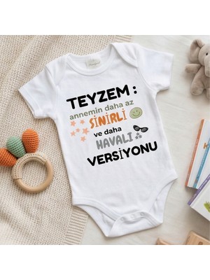 Egg Baby Teyze Yazılı Bebek Zıbın Teyzem Temalı Komik Tasarımlı Bebek Body %100 Pamuk Cool Havalı