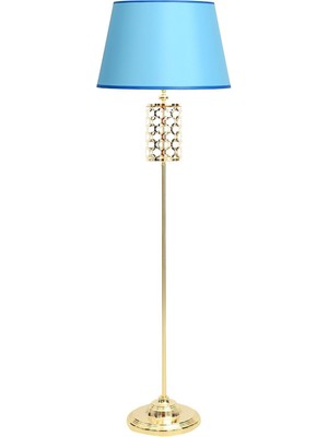 Epifanio Bourges Gold Kaplama Özel Tasarım Metal Lambader - Turkuaz