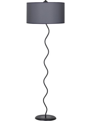 Vinner Snake Statik Siyah Metal Tek Ayaklı Lambader - Antrasit