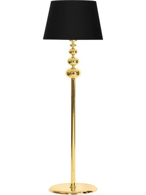 Vinner Vega Gold Kaplama Üçlü Küre Metal Lambader - Gold Şeritli Krem