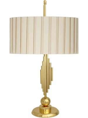 Vinner Marche MKA-001 Gold Kaplama Metal Abajur - Kırma Krem