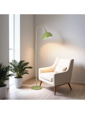 Vinner Su Yeşili Lambader Oynar Başlık Modern Dekoratif Metal Oturma Odası Çalışma Odası Zemin Lambası