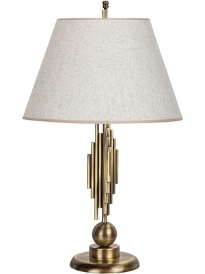 Vinner Marche Mka-01 Eskitme Mat Gold Metal Abajur - Beyaz Kırçıl