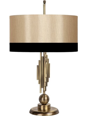 Vinner Marche Mka-01 Eskitme Mat Gold Metal Abajur - Siyah Mataro