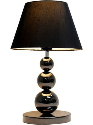 Vinner Vega Özel Platin Kaplama Üçlü Küre Metal Abajur - Siyah